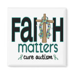 Autism Faith Matters Cross 1 Magnets