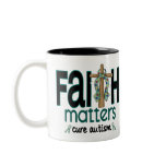 Autism Faith Matters Cross 1 Coffee Mugs