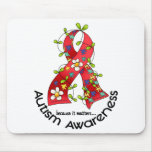 AUTISM Flower Ribbon 1 Mouse Mat
