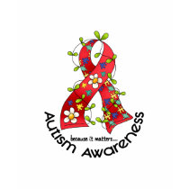 AUTISM Flower Ribbon 1 t-shirts by awarenessgifts AUTISM Flower Ribbon 1 t-shirts