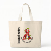 Autism Flower Ribbon 3 Tote Bag