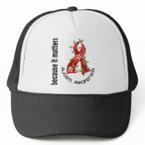 Autism Flower Ribbon 3 Trucker Hats