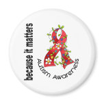 Autism Flower Ribbon 3 Fridge Magnet