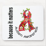 Autism Flower Ribbon 3 Mouse Mat