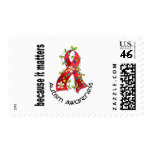 Autism Flower Ribbon 3 postage