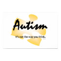 Autism Glows Poster-"It's not the way you think." posters