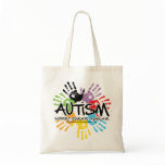 Autism Handprint Tote Bag