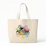 Autism Handprint Tote Bag