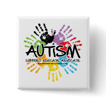 Autism Handprint buttons by fightcancertees Autism Handprint buttons