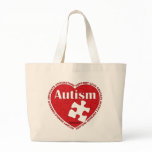 Autism Heart Canvas Bags