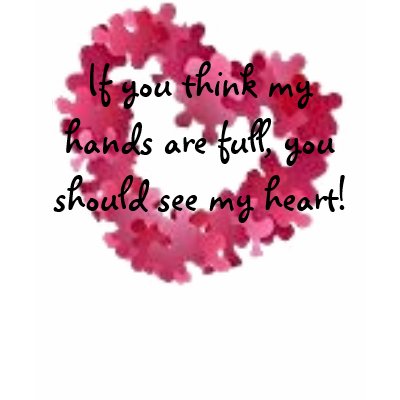 autism heart, If you think my hands are full, y... Tshirts by hugsnstitches4u