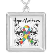 Autism Hope Matters Personalized Necklace