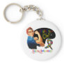 Autism I Fight Like a Girl Rosie The Riveter Keychain