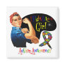 Autism I Fight Like a Girl Rosie The Riveter Fridge Magnets
