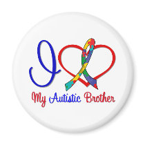 Autism I Love My Autistic Brother Fridge Magnet