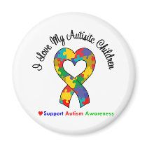 Autism I Love My Autistic Children Magnet