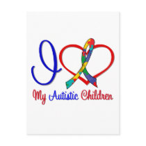 Autism I Love My Autistic Children Post Cards