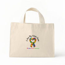Autism I Love My Autistic Cousin Canvas Bags