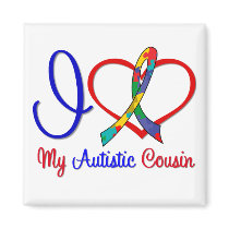 Autism I Love My Autistic Cousin Refrigerator Magnets