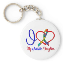 Autism I Love My Autistic Daughter Keychain