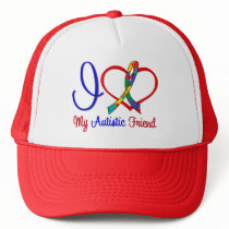 Autism I Love My Autistic Friend hats