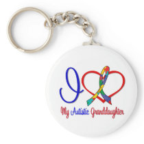 Autism I Love My Autistic Granddaughter Keychains