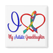 Autism I Love My Autistic Granddaughter Fridge Magnets
