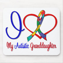 Autism I Love My Autistic Granddaughter Mouse Mats