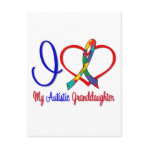 Autism I Love My Autistic Granddaughter Postcard