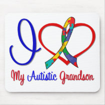 Autism I Love My Autistic Grandson Mouse Mats