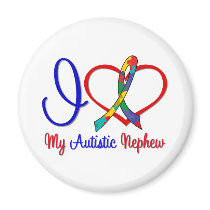 Autism I Love My Autistic Nephew Refrigerator Magnets