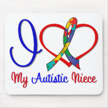 Autism I Love My Autistic Niece Mouse Mats