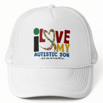 AUTISM I Love My Autistic Son 2 Trucker Hat