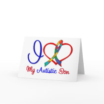 Autism I Love My Autistic Son Greeting Card