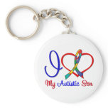 Autism I Love My Autistic Son keychains