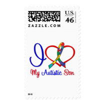 Autism I Love My Autistic Son Stamps