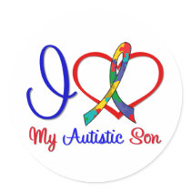 Autism I Love My Autistic Son Stickers