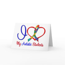 Autism I Love My Autistic Students Greeting Card
