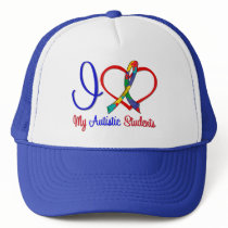 Autism I Love My Autistic Students Hats