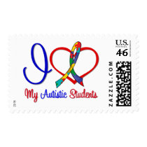 Autism I Love My Autistic Students Postage