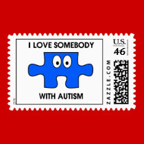 Autism - I love somebody!! stamps