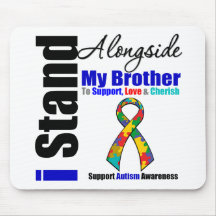 Autism I Stand Alongside My Brother Mouse Mat