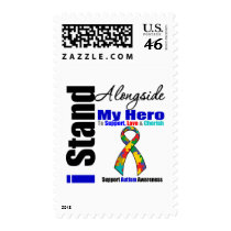Autism I Stand Alongside My Hero Postage Stamp