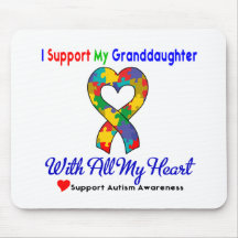 Autism: I Support My Granddaughter With All My Hea Mouse Pad