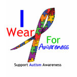 Autism I Wear Puzzle Ribbon For Awareness T-shirt