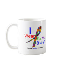 Autism I Wear Puzzle Ribbon For My Friend Mug