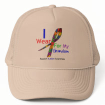 Autism I Wear Puzzle Ribbon For My Grandson Mesh Hat