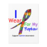 Autism I Wear Puzzle Ribbon For My Nephew Post Card