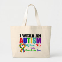 Autism I Wear Ribbon For My Precious Son Bag