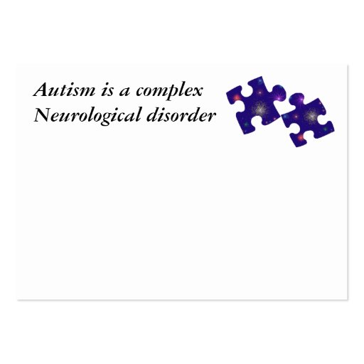 Autism Information Card- Customizable Business Cards (front side)